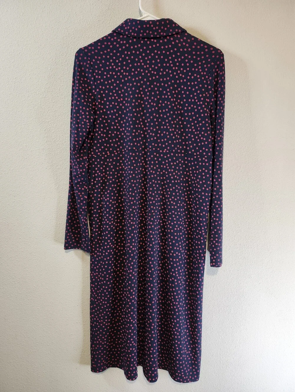 J. Jill Wearever Collection Polka Dot Viscose Midi Shirt Dress Size XS NEW - Picture 6 of 8
